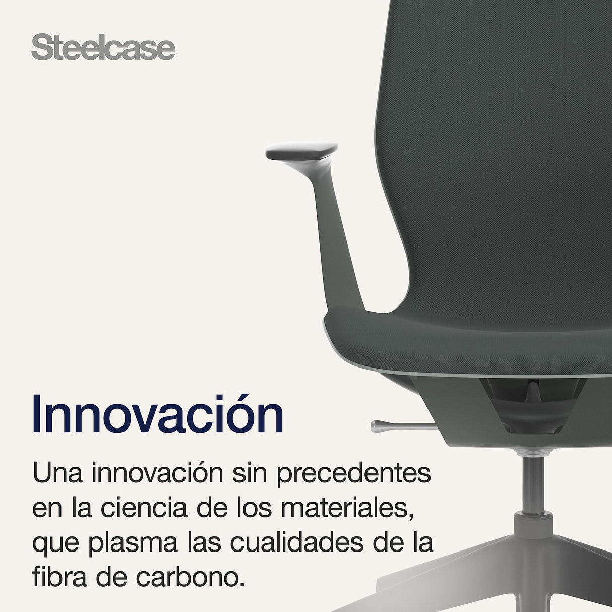 Steelcase SILQ Silla ergonómica de altura ajustable, carcasa de plástico platino sólido o merle y tapicería pimienta
