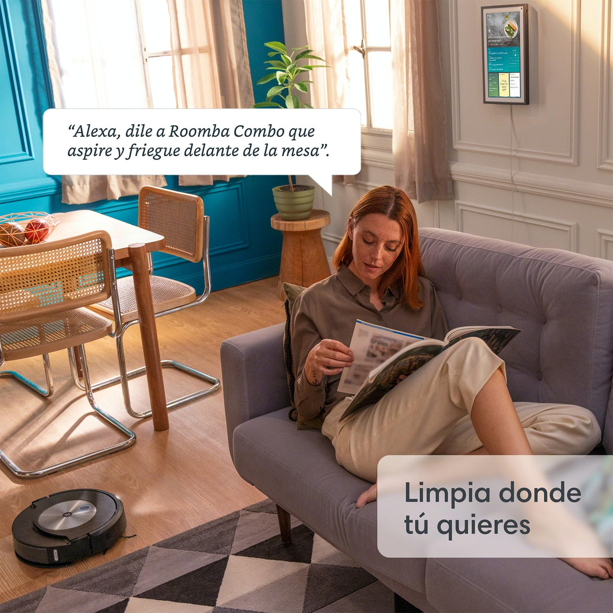 iRobot Roomba Combo j7 Robot Aspirador y friegasuelos 2 en 1 (c7156) - Robot Aspirador con conexión Wi-Fi - Paño retráctil - Mapeado avanzado - Navegación Inteligente - Recarga y reanuda el Trabajo