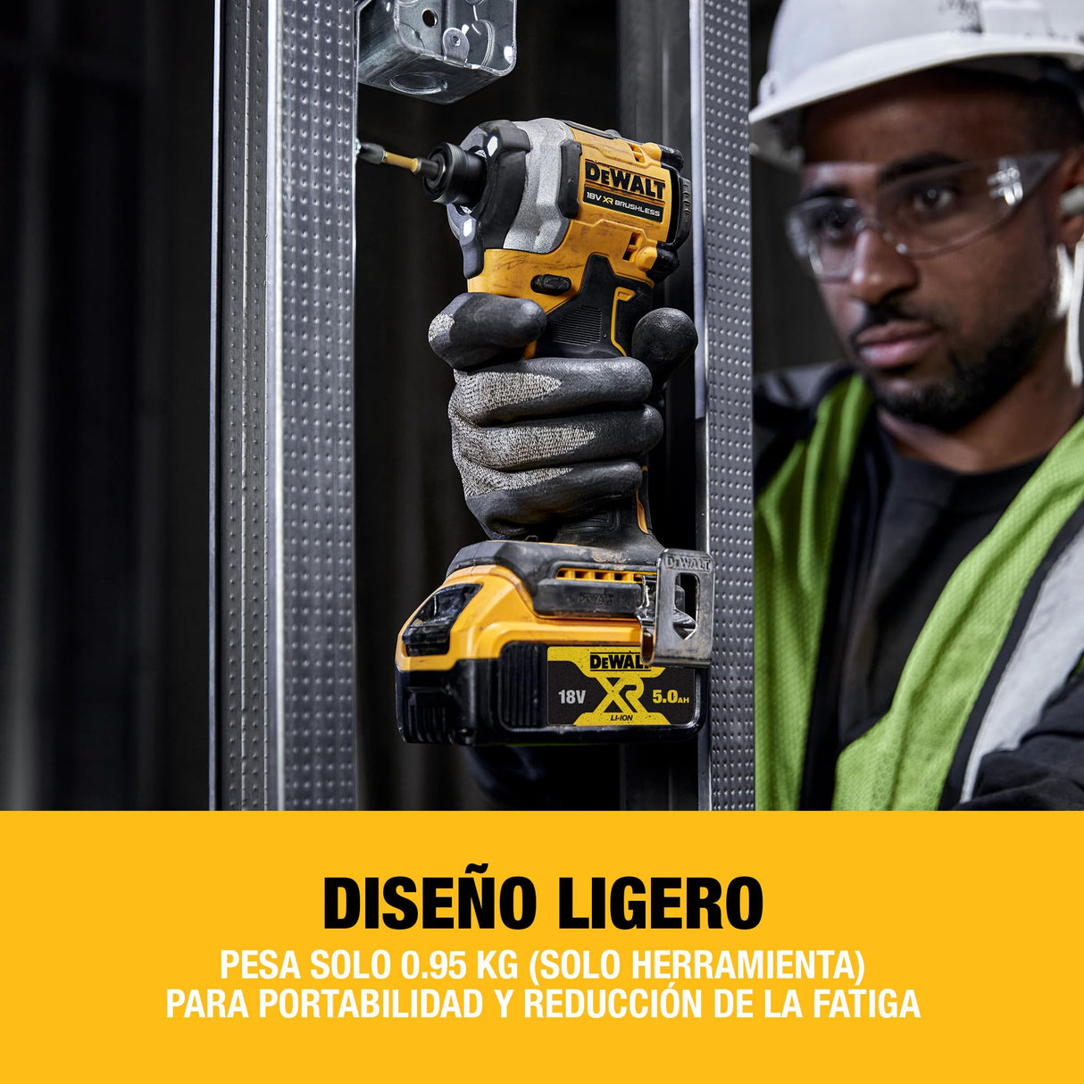 DEWALT 18V XR Atornillador de Impacto Compacto sin Escobillas, Unidad sin Batería, DCF850N-XJ