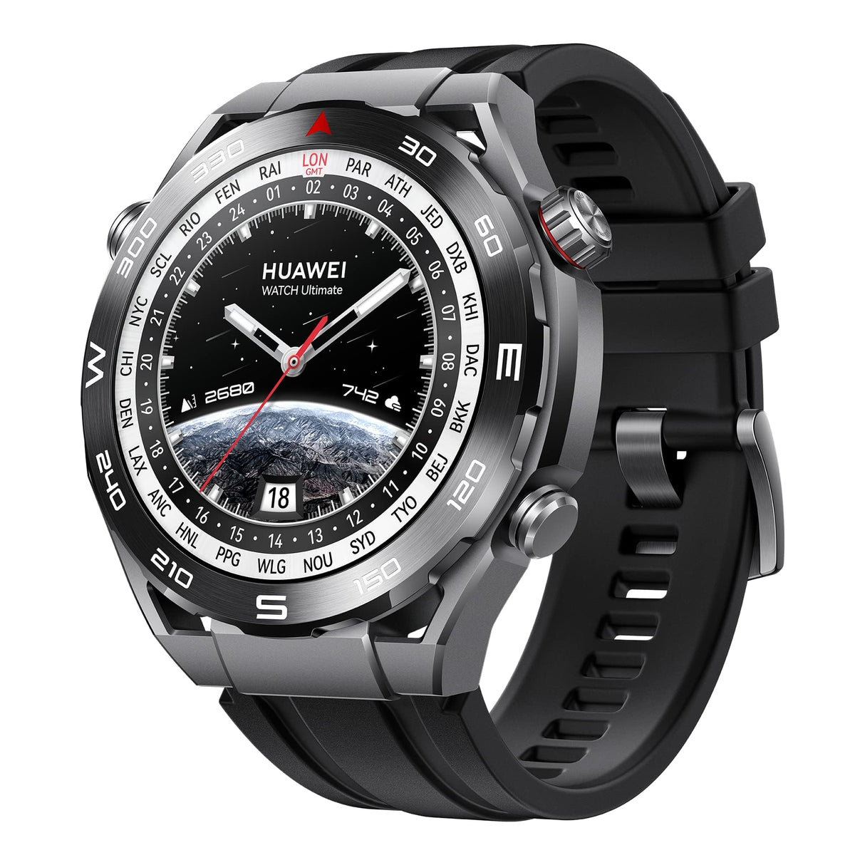 HUAWEI Watch Ultimate Smartwatch, iOS & Android, Material Innovador de Metal líquido, Tecnología de Buceo a 100 m, Pago NFC, Duración de la batería de 14 días, Gestión de la Salud Durante Todo el día