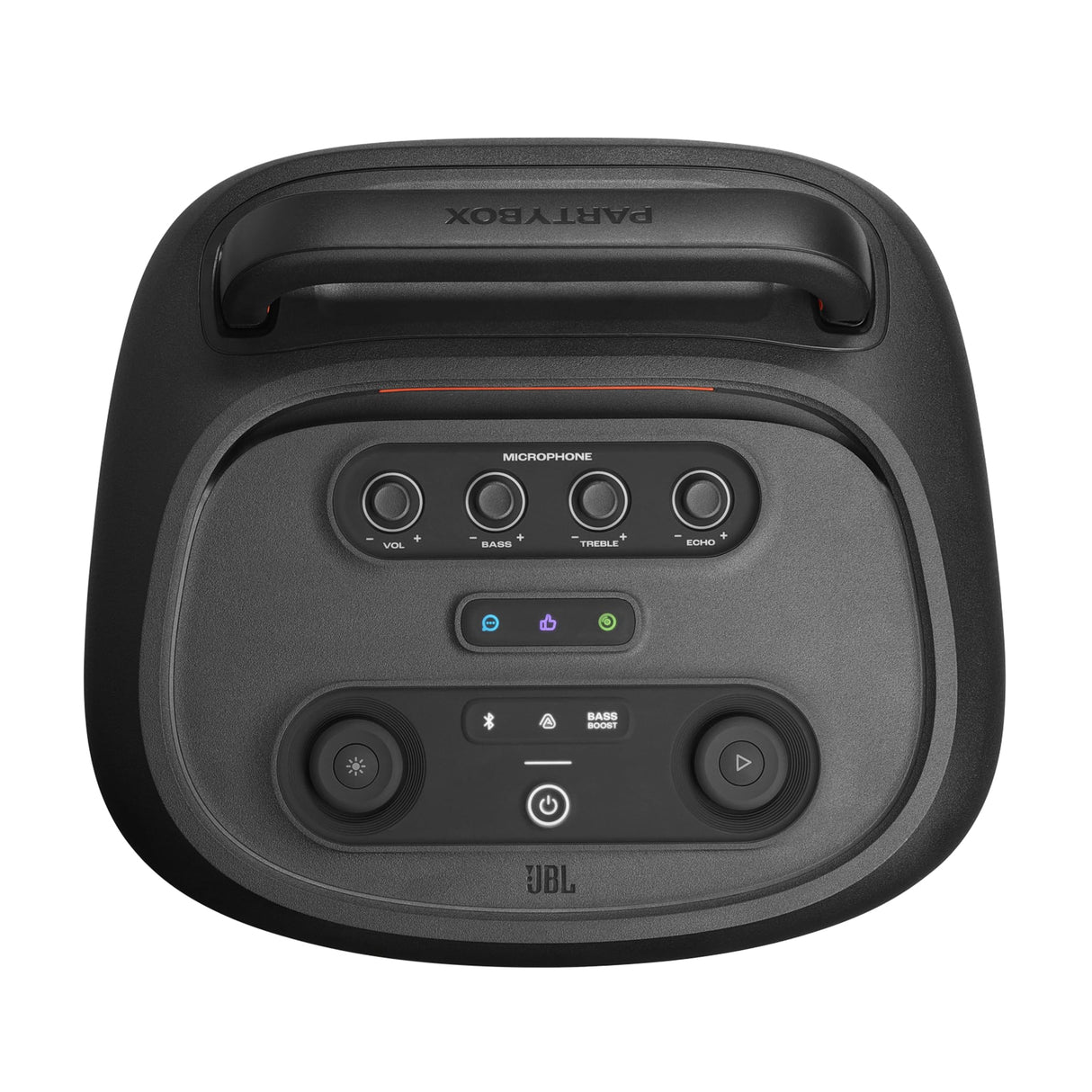 JBL Partybox 520, altavoz inalámbrico bluetooth para fiestas, 15h de autonomía, espectáculo de luces dinámico, IPX4, compatible con varios altavoces, AI Sound Boost, entrada para micrófono, negro
