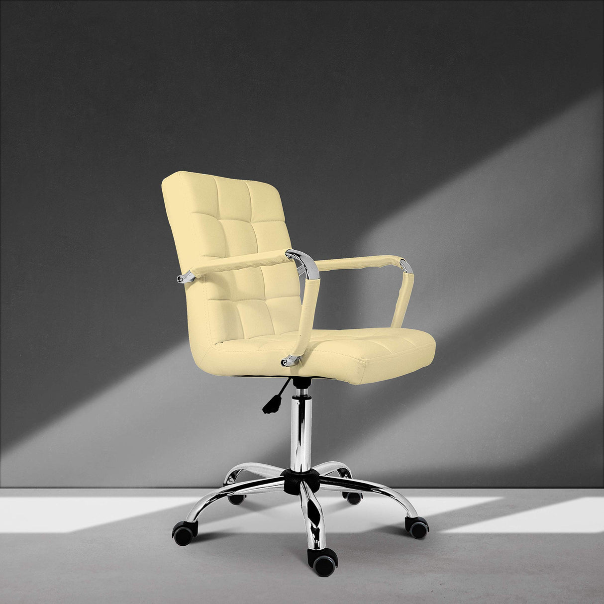 La Silla Española Tenerife Silla con Ruedas, Poliéster, Beige, 59x54x101 cm