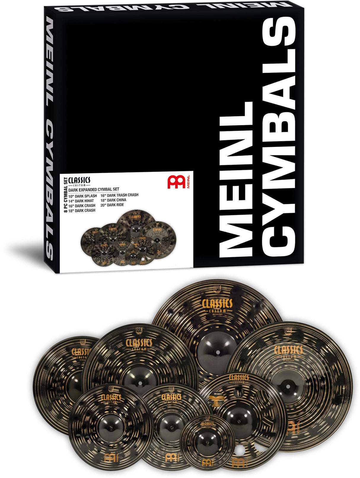 Meinl Cymbals Classics Custom Dark Expanded Set — Fabricado en Alemania, 2 años de garantía (CCD-CS2)