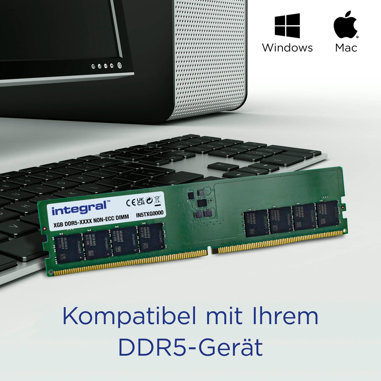 Integral 64GB Kit (2x32GB) DDR5 RAM 4800MHz DIMM Módulo de memoria para PC de escritorio