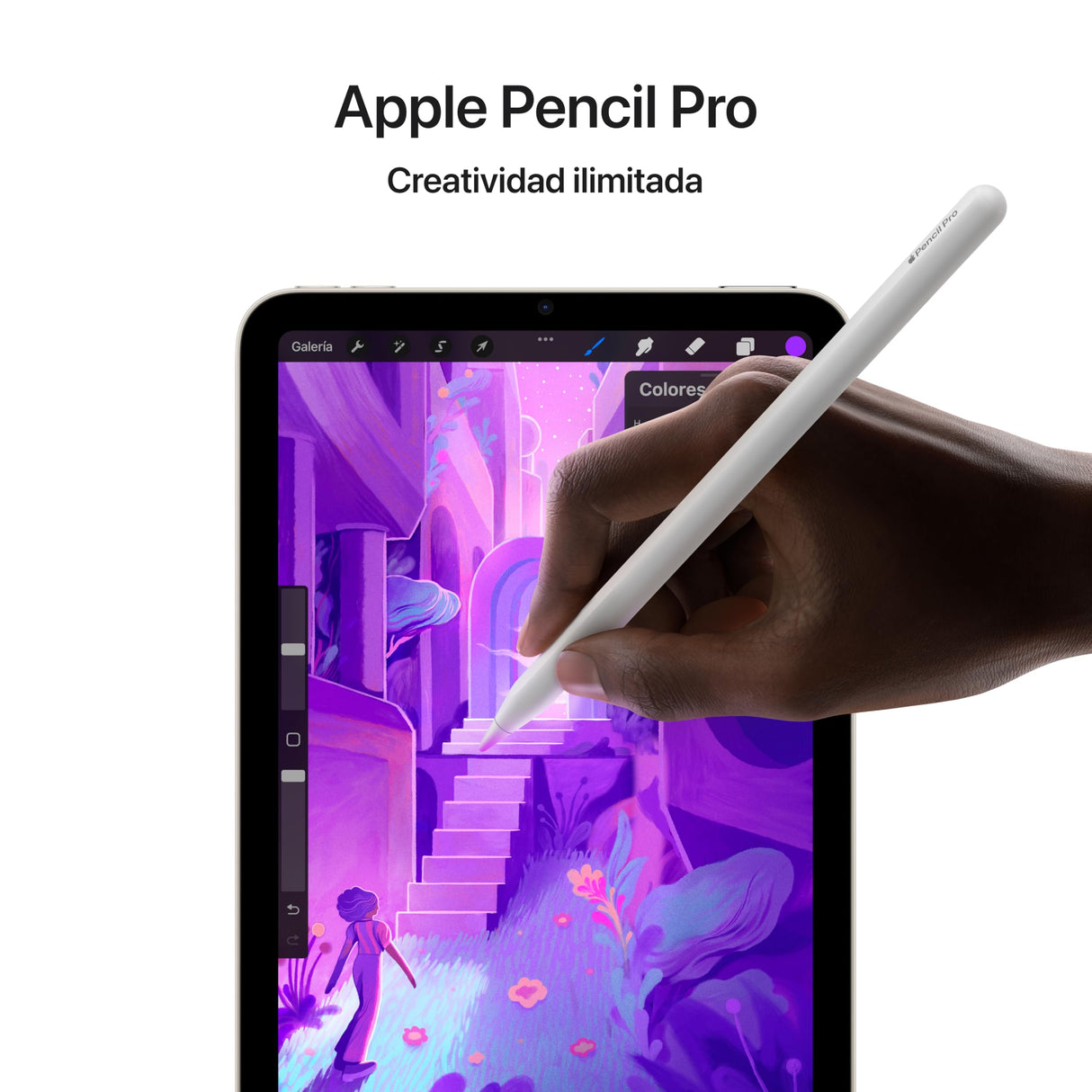 Apple iPad Mini (A17 Pro): Pantalla Liquid Retina de 8,3 Pulgadas, 128 GB, Wi Fi 6E, cámaras Frontal y Trasera de 12 Mpx, Touch ID, autonomía para un día Entero – Blanco Estrella
