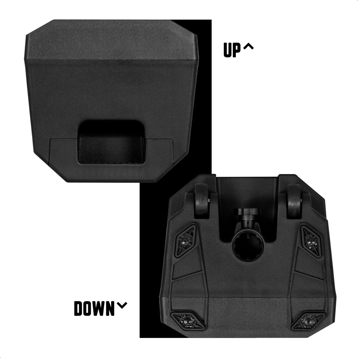 Ibiza - XTK10-MKII - Altavoz SONO pasivo de 10"/25cm - Tweeter de compresión de 25mm - Sistema Bass Reflex - Asa y ruedas - NUEVA VERSIÓN - Negro - Fiestas, Eventos, Discotecas, Conferencias