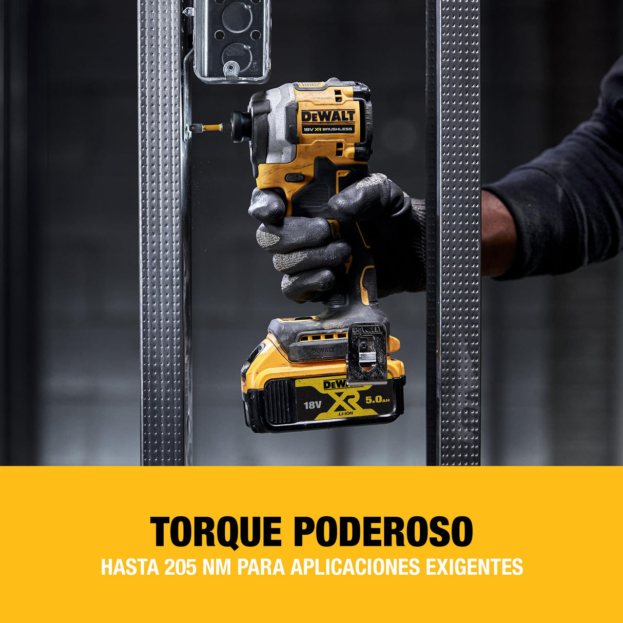 DEWALT 18V XR Atornillador de Impacto Compacto sin Escobillas, Unidad sin Batería, DCF850N-XJ