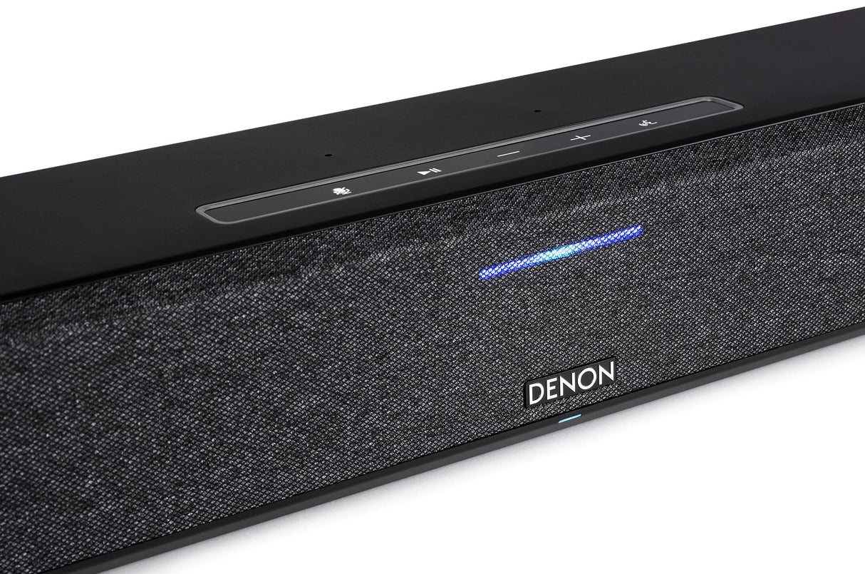 Denon Home Sound Bar 550 - Barra de Sonido compacta para Cine en casa con Dolby Atmos, DTS:X, WLAN, Bluetooth, AirPlay 2, HEOS Built-in, HDMI eARC, 4K Ultra HD, Dolby Vision, HDR10