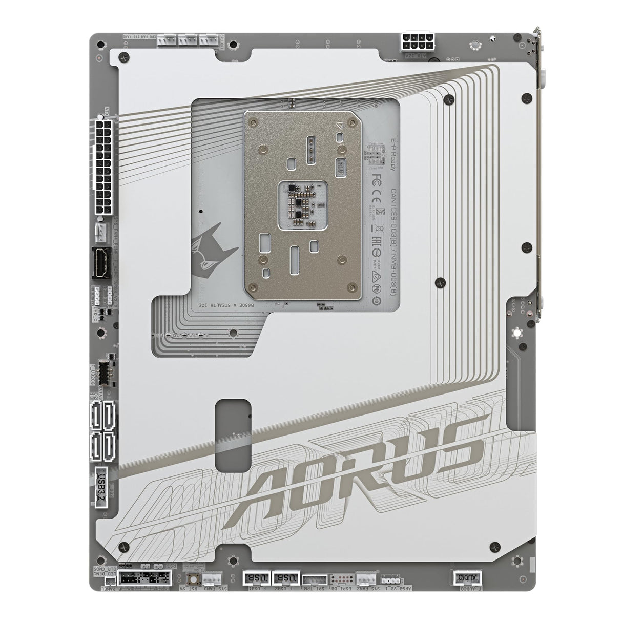 GIGABYTE B650E AORUS Stealth Ice Placa Base - AMD Ryzen Serie 9000, VRM de 12+2+2 Fases, hasta 8000 MHz DDR5 (OC), 1xPCIe 5.0 + 2xPCIe 4.0 M.2, LAN 2,5 GbE, WiFi 7, USB 3.2 Gen 2x2