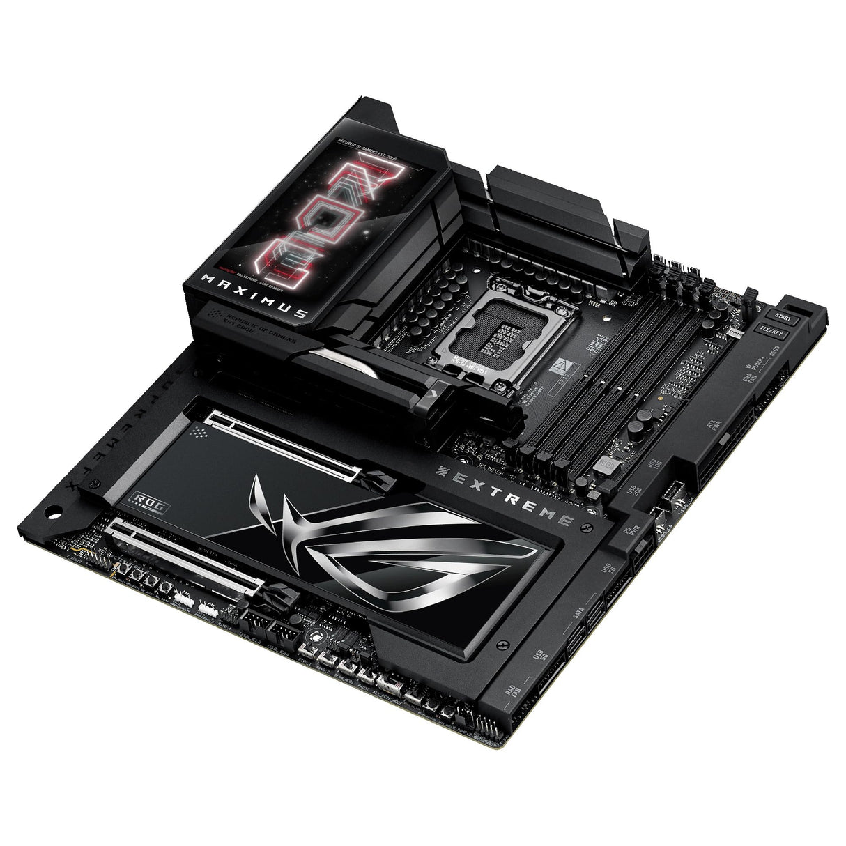 ASUS ROG Maximus Z890 Extreme - Placa Base E-ATX, 24+2+1+2 etapas de Potencia, DDR5, PCIe 5.0 Compatible con GPU de última generación, Seis Ranuras M.2, WiFi 7, Puertos Thunderbolt 5