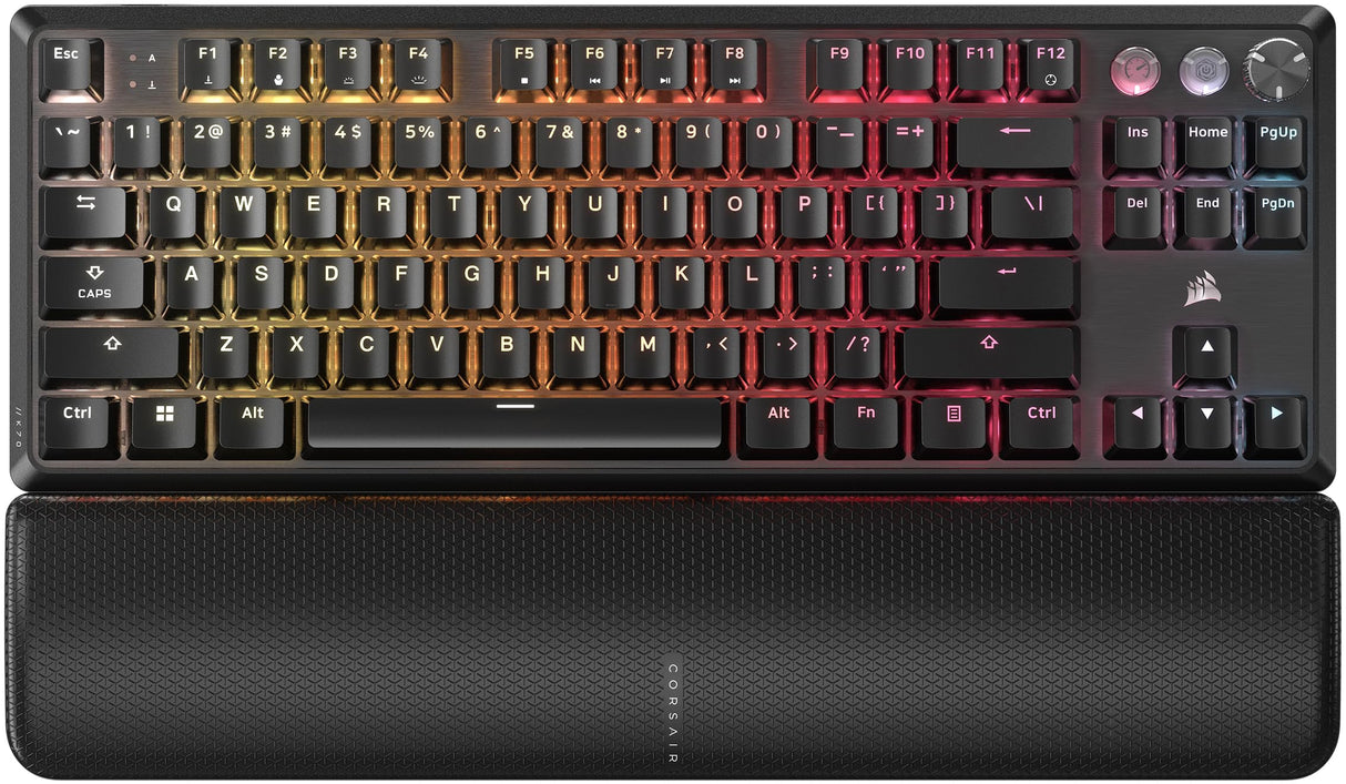 Corsair K70 Pro TKL RGB Magnético-Mecánico con Cable Teclado para Juegos – Interruptores Hiperimpulsores MGX prelubricados – Activador Hall-Effect-Rapid – Hyper-Polling de 8000 Hz – QWERTY NA