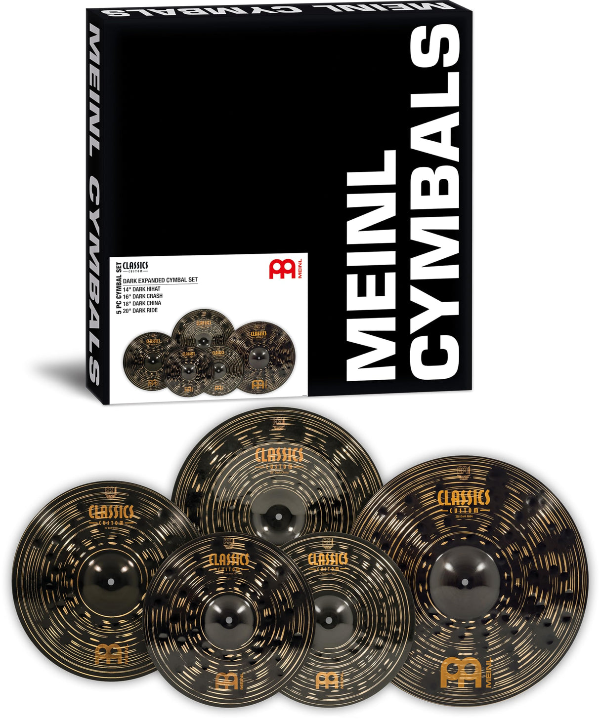 Meinl Cymbals Classics Custom Dark Expanded Set — Fabricado en Alemania, 2 años de garantía (CCD-CS1)