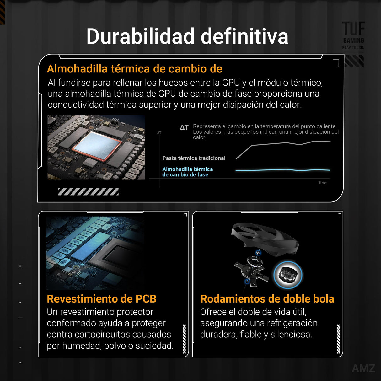 ASUS TUF Gaming Radeon RX 9070 OC Edition 16GB GDDR6, Tarjeta gráfica Gaming (PCIe 5.0, 16GB GDDR6, HDMI/DP 2.1, 3.125 Ranuras, Grado Militar, Revestimiento PCB, Ventiladores axial-Tech)