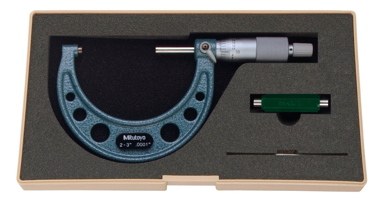 Mitutoyo 103 – 217 series-103 fuera micrometre con trinquete Stop, 2 "-3" Rango, 0.0001 "Graduación