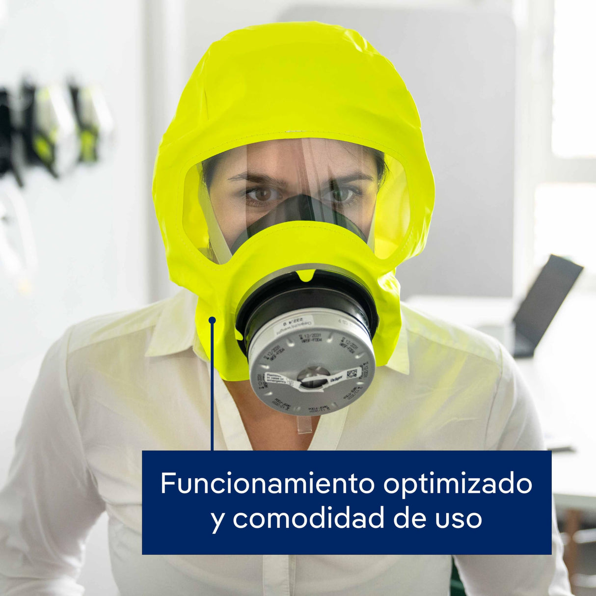 Dräger PARAT 5520 | Máscara respiratoria de Escape con Filtro CO P2 | Protección ergonómica contra Gases de Incendios, vapores y combustión | Estuche portátil