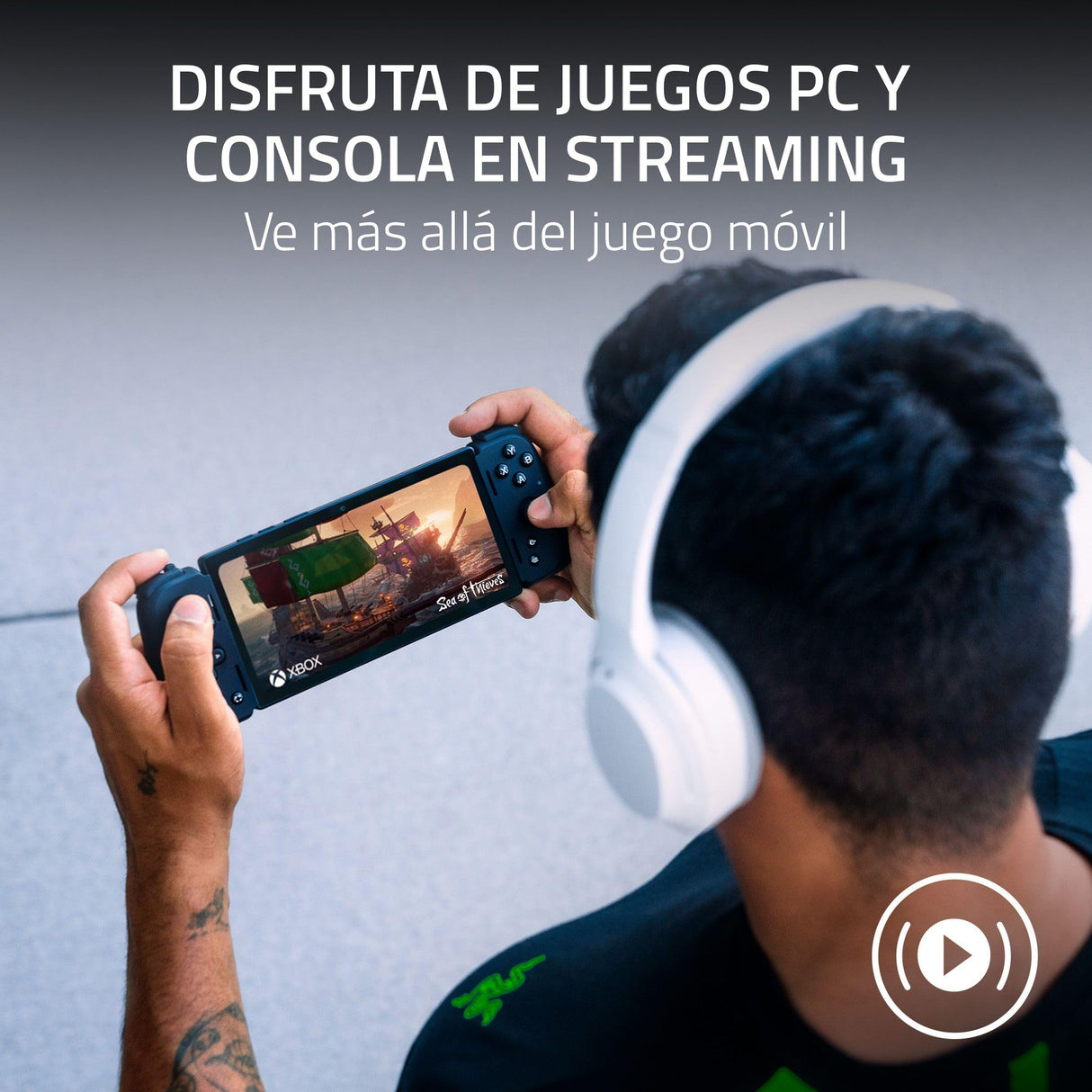 Razer Kishi V2 Pro - Mando de juegos móvil para Android (HyperSense Haptics, Puente Extensible, Carga Passthrough, Audio de 3,5 mm, USB-C, Modo de Mando Virtual) Negro