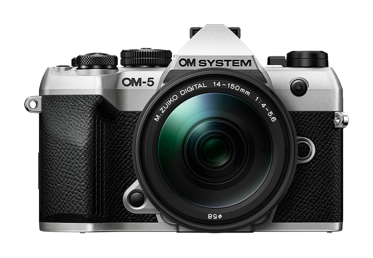 Cámara Micro Cuatro Tercios OM SYSTEM OM-5 Mark II, Incl. Objetivo M.Zuiko Digital ED 14-150mm II, Sensor Live Mos de 20 MP, estabilización de Imagen de 5 Ejes, Sellado IP53 contra la Intemperie