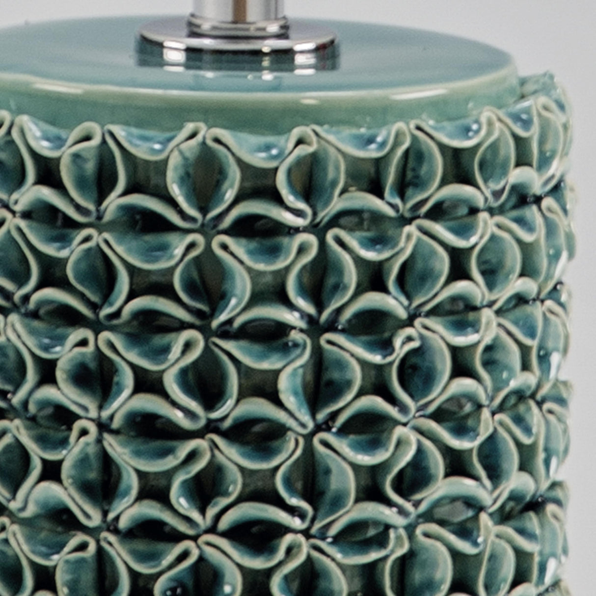LAMPARA SOBREMESA 17X17X45 CERAMICA VERDE SIN PANTALLA
