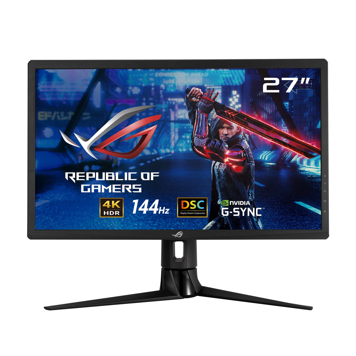 ASUS DSC ROG Strix XG27UQR - Monitor Gaming de 27 pulgadas, 4K (3840 x 2160), 144 Hz, DSC, Display HDR 400, DCI-P3 90%, Adaptive Sync