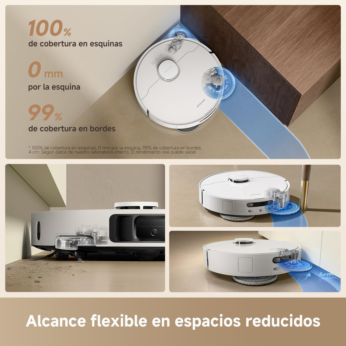 DREAME L10s Ultra Gen 3 Kit Robot Aspirador y Friegasuelos, Succión de 25.000Pa, Cepillo Lateral y Mopa Extensible, AceClean DryBoard y Autolimpieza Automática de Mopa, Secado con Aire Caliente