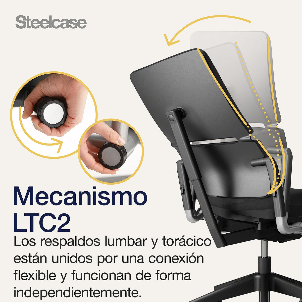 Steelcase Please, silla de oficina ergonómica con respaldo alto regulable en altura y brazos regulables Ónix