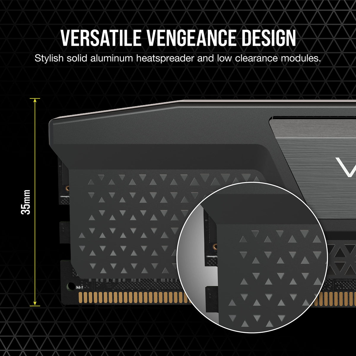 Corsair Vengeance DDR5 64GB (2x32GB) 6200MHz C32 Optimizada para Intel Memoria (Regulación de Voltaje a Bordo, Perfiles XMP 3.0 Personalizados, Formato Compacto, Disipador de Calor de Aluminio) Negro