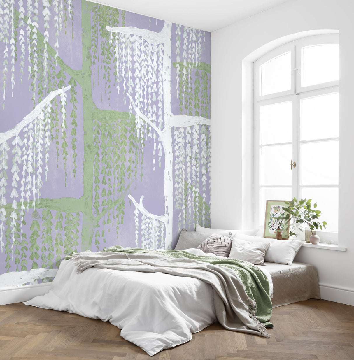 Komar Papel pintado fotográfico no tejido Crazy Willow – Tamaño 350 x 250 cm – Papel pintado, decoración de pared, salón, dormitorio, oficina