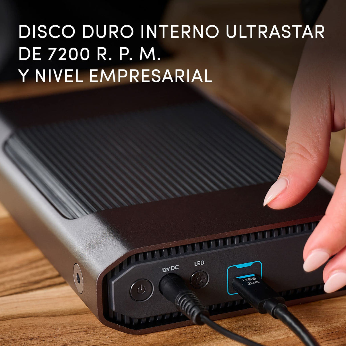 SanDisk Professional G-Drive 22 TB,- Disco Duro de Escritorio de Clase empresarial de 22 TB, hasta 280 MB/s USB-C (5 Gbps), USB3.2 Gen 1