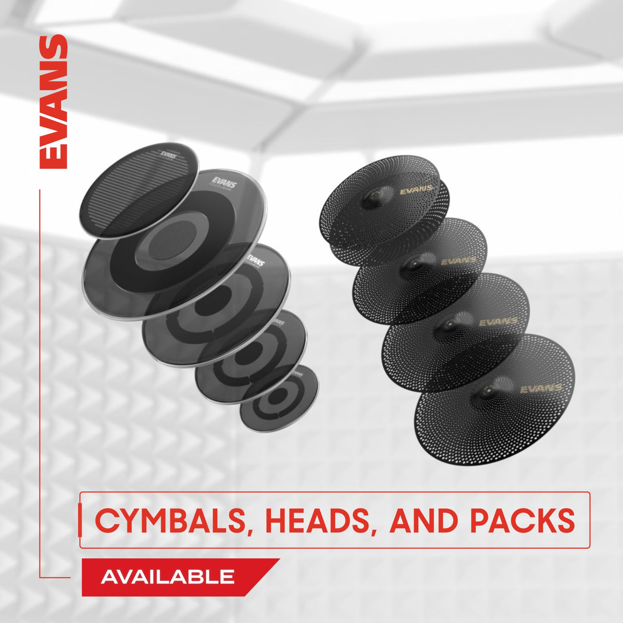 Evans dB One Drum Head Rock + 14" 22" y dB One Cymbals Pack