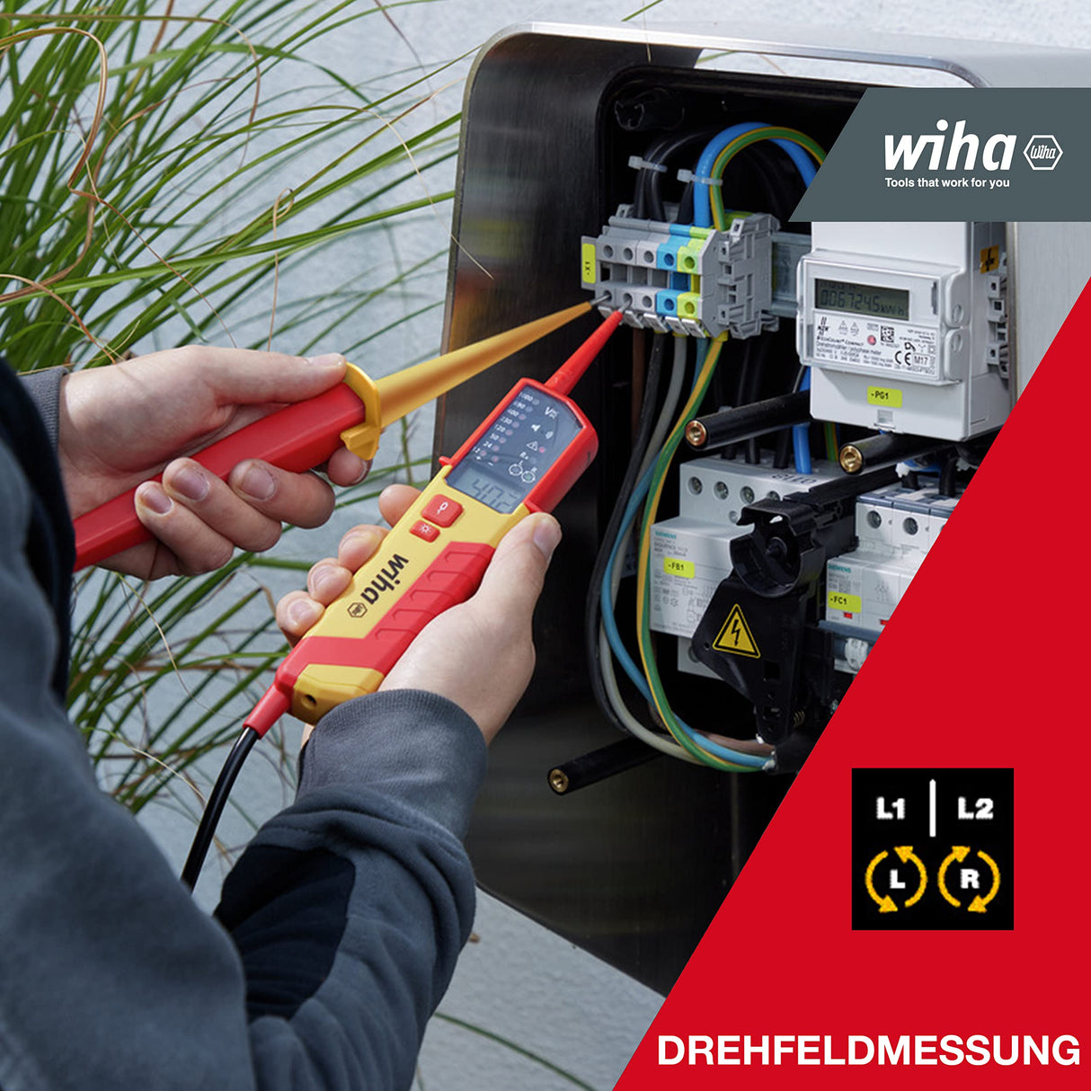 Wiha Comprobador de tensión y paso eMobility, 12-1.000 V CA, CAT IV incl. 2 pilas AAA (44319)
