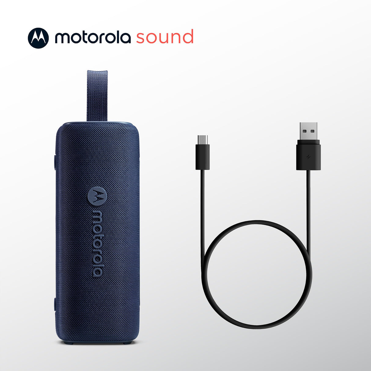 Motorola Sound - Altavoz Inalámbrico Bluetooth ROKR 600 - Potente Sonido de 30W, Resistente al Agua y Polvo, Función Broadcast para Conectar 20+ Altavoces, 6 Horas de Reproducción, Azul