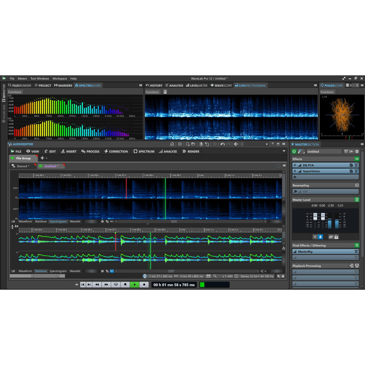 Steinberg WaveLab Pro 12 Software de masterización y edición de audio (optimización, análisis y restauración de archivos de audio, efectos en tiempo real, procesamiento inteligente por lotes