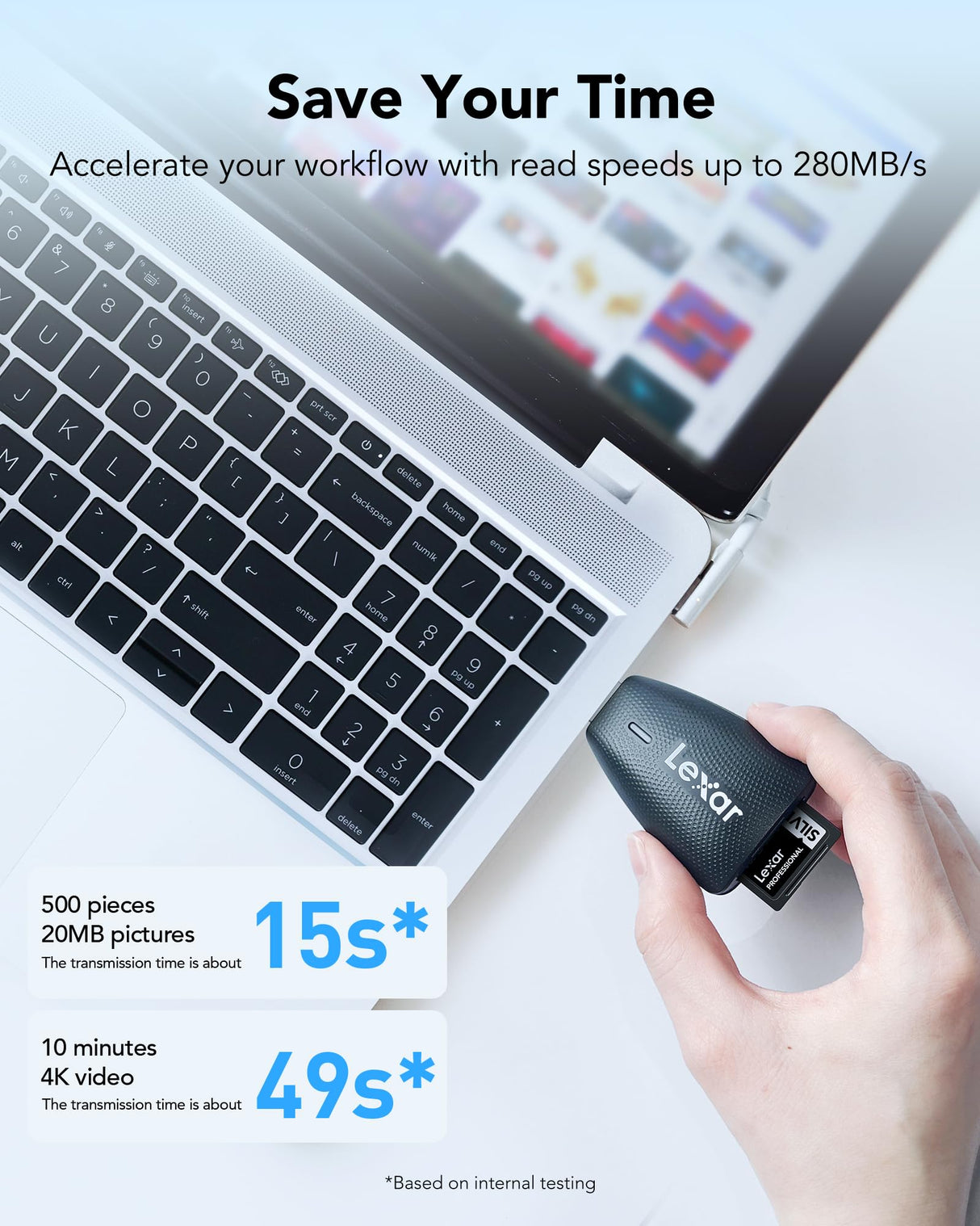 Lexar SILVER PRO Tarjeta SD de 512GB, tarjeta de memoria SD UHS-II, V60, U3, C10, lectura de hasta 280MB/s, escritura de 160MB/s, tarjeta SDXC para DSLR/cámara/fotógrafo/videógrafo (LSDSIPR512G-BNNAA)