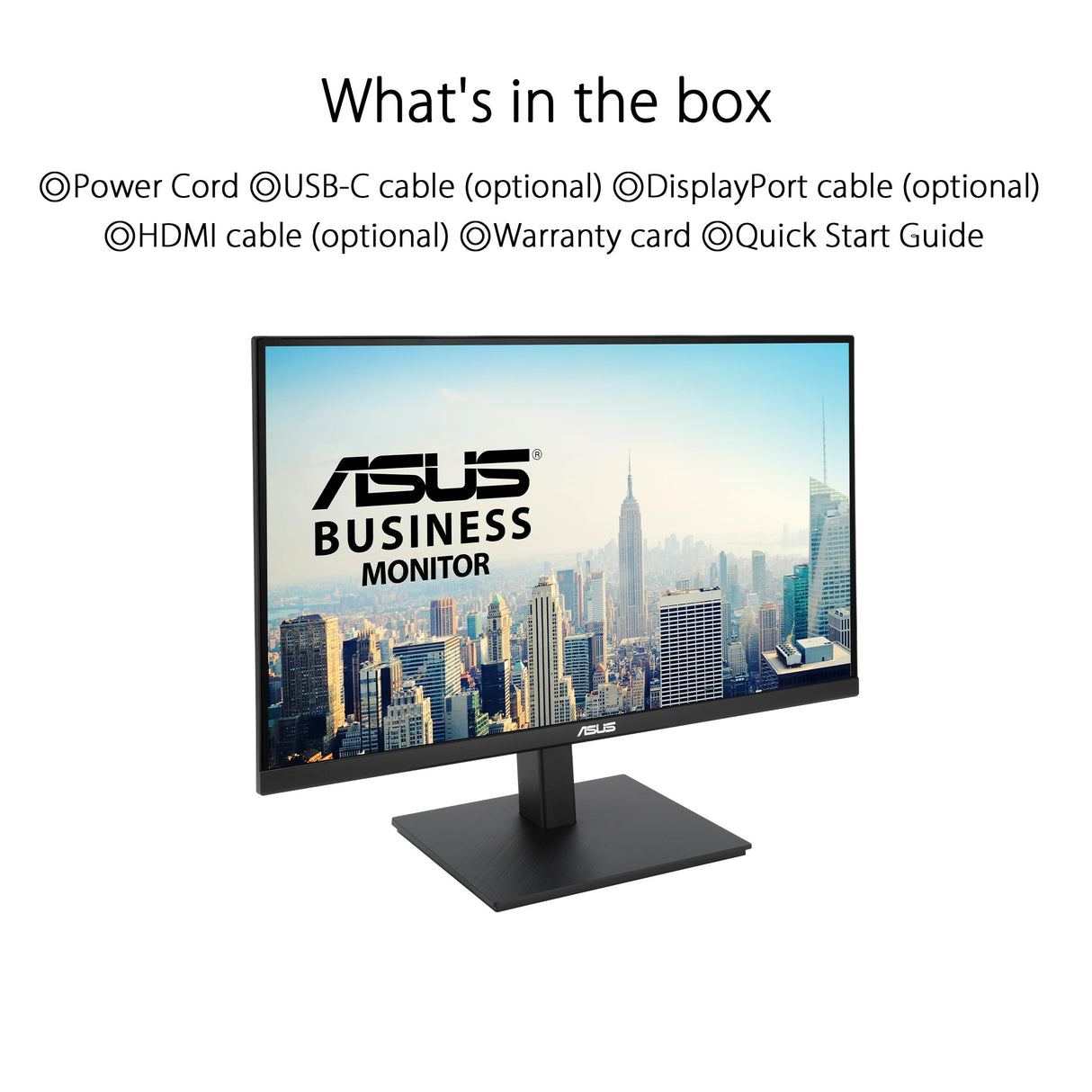 ASUS VA27ACFSN Monitor Docking 27" (IPS, USB-C, RJ45, 100Hz, Adaptive-Sync, altavoces estéreo, baja luz azul, sin parpadeos, diseño ergonómico, montaje en pared, sostenibilidad ecológica)