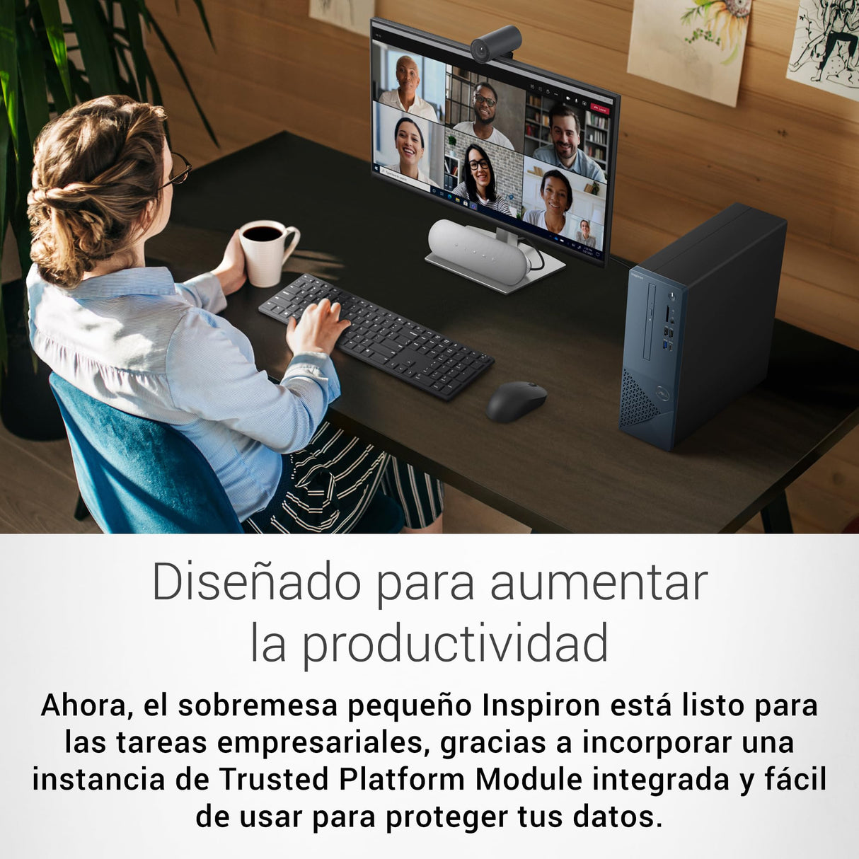 Dell Inspiron Small Desktop 3030S Processador Intel Core i5 14400, 16GB RAM, 512GB SSD, UHD Graphics 730, Windows 11 Home - Mist Blue