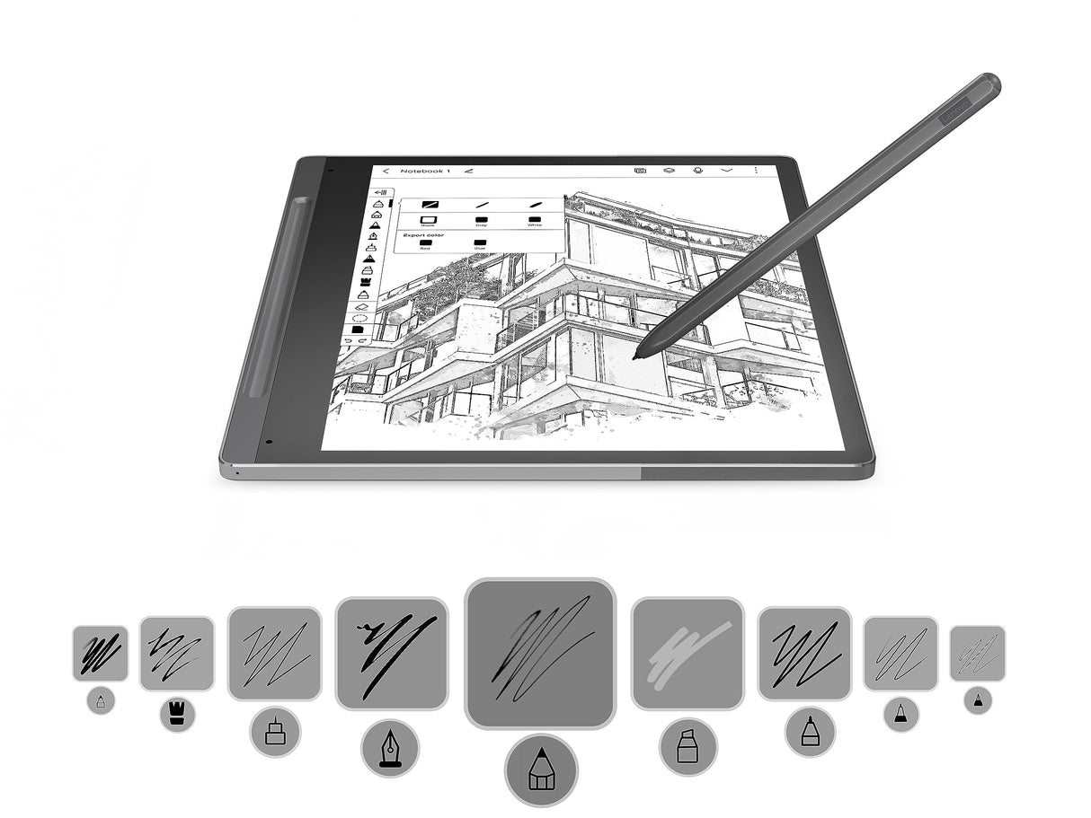 Lenovo Smart Paper - Tablet de 10.3" E Ink 227ppi (RK3566, 4 GB de RAM, 64 GB eMMC, 2 Altavoces, WiFi + Bluetooth 5.2, Android AOSP 11.0) Funda Smart Paper Pen - Gris