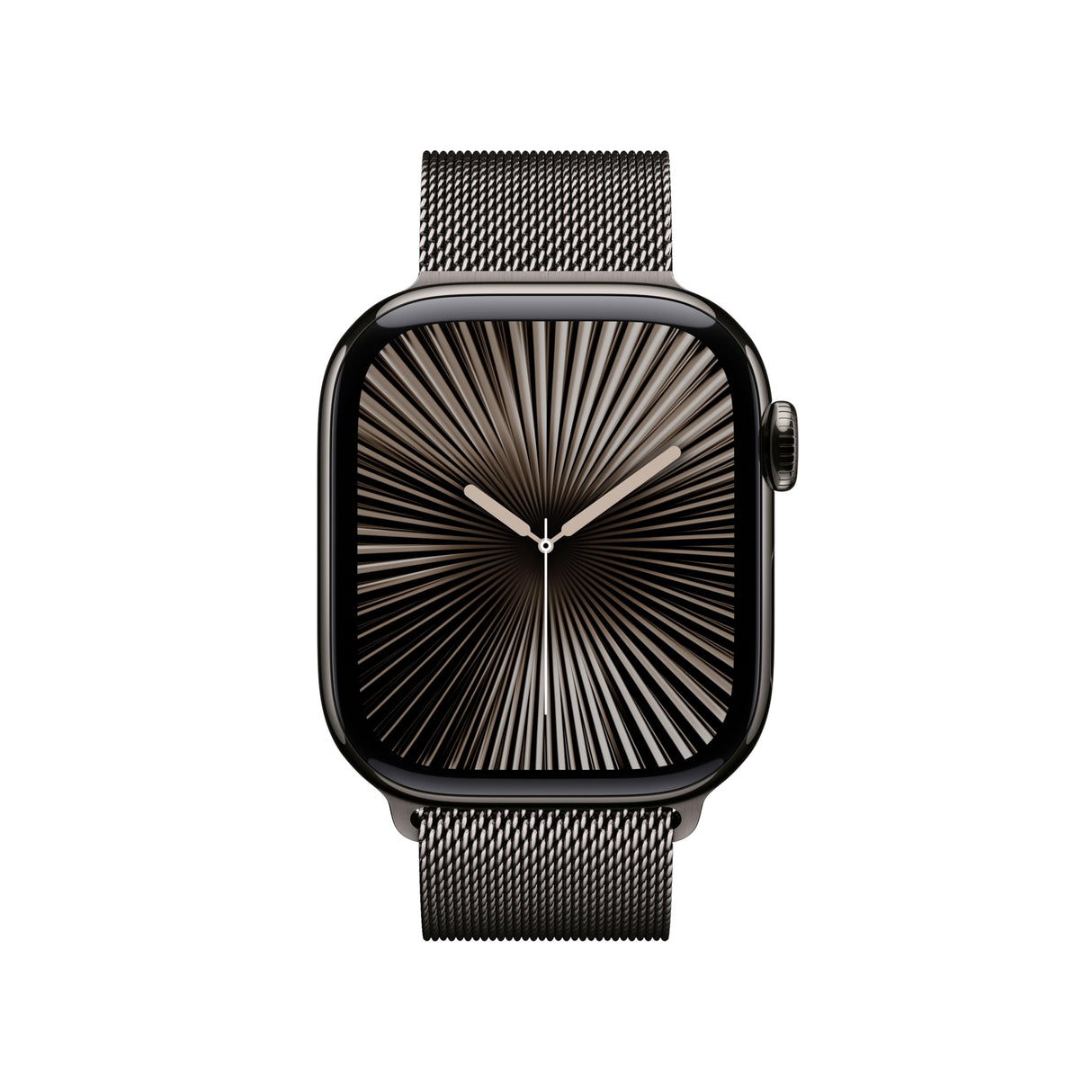 Apple Watch Series 10 GPS + Cellular Smartwatch con caja de titanio Pizarra de 46 mm y Pulsera Milanese Loop Pizarra - Talla S/M. Monitor de entreno, pantalla Retina siempre activa y neutro en carbono
