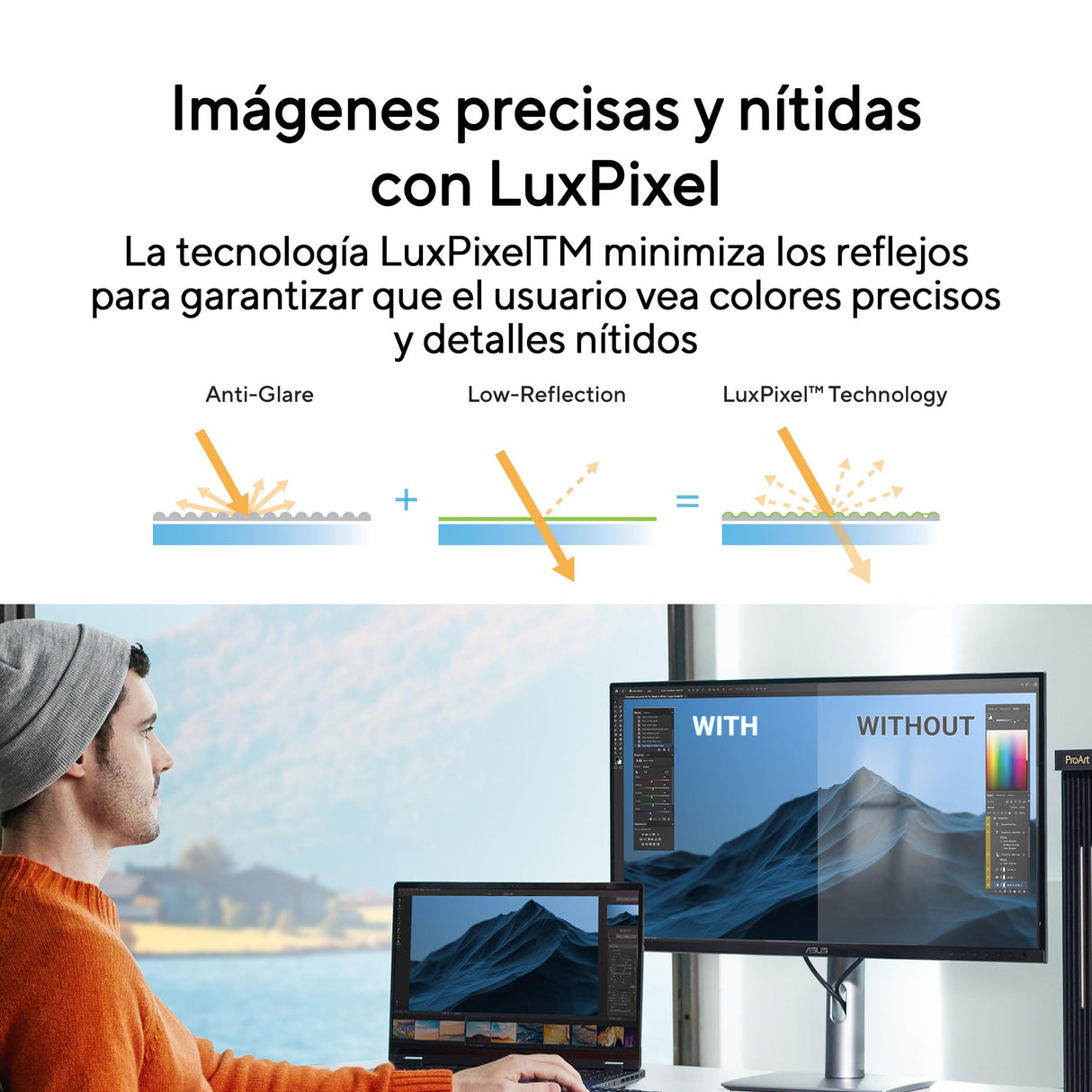 ASUS ProArt Display 6K PA32QCV - Monitor Profesional de 31,5", IPS, 6K (6016 x 3384), 98% DCI-P3, LuxPixel AGLR, ΔE<2, Calman, Thunderbolt 4, VESA DisplayHDR 600, KVM, DisplayWidget Center