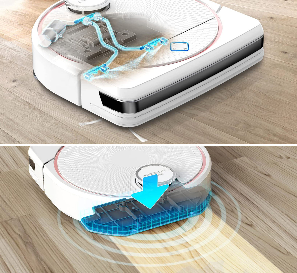 Smartbot HOBOT LEGEE-D7 Robot Vacuum Floor Scrubber Compatible with Carpets
