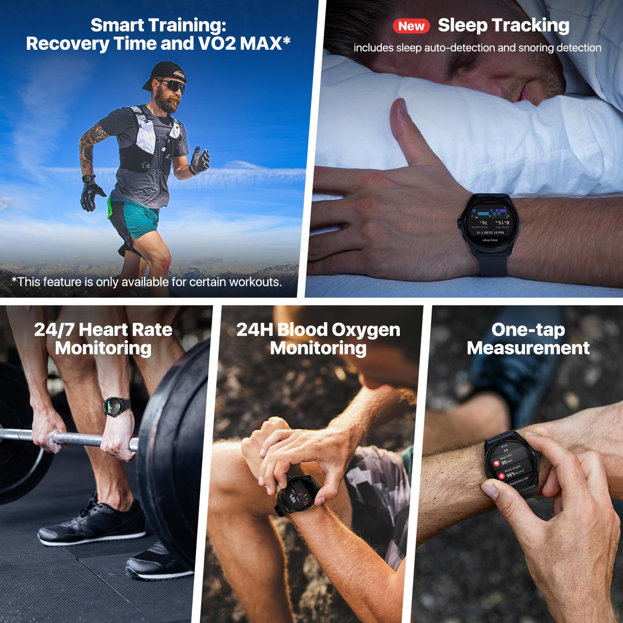 Ticwatch Pro 5 Enduro Black Smartwatch para Hombres 1.43 "Android Wear OS Reloj Inteligente 90 Horas de batería 110+ Modos de Entrenamiento 7/24 Ritmo cardíaco No es Compatible con iPhone/iOS