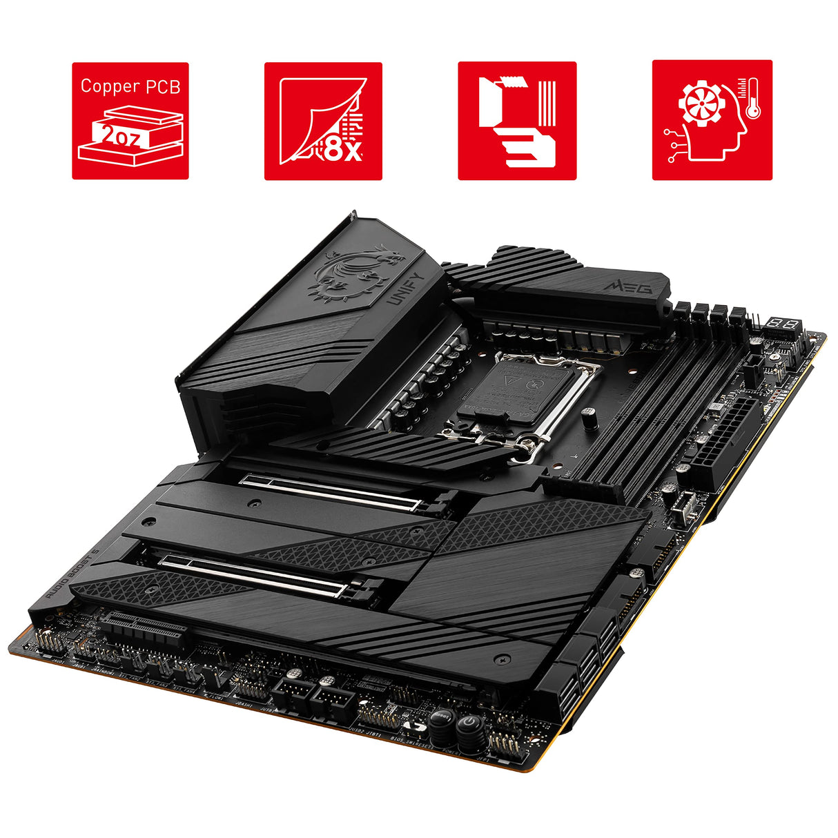 MSI Z690 Unify WIFI Placa Base, ATX - Soporta Procesadores Intel Core 12th Gen, LGA 1700 - Direct 19+2 Phase VRM 105A DDR5 Memory Boost 6666+MHz/OC, 2 x PCIe 5.0 x16, 4 x M.2 Gen4, Dual LAN, Wi-Fi 6E