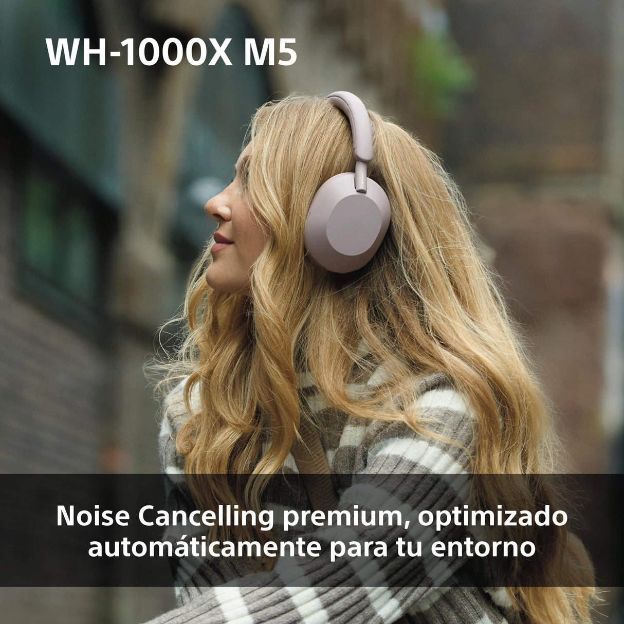 Sony WH-1000XM5 Auriculares de Diadema inalámbricos Premium con Noise Cancelling, Bluetooth, Llamadas, Hi-Res, 30 h de batería, Incluye Estuche rígido, iOS, Android - Rosa Palo