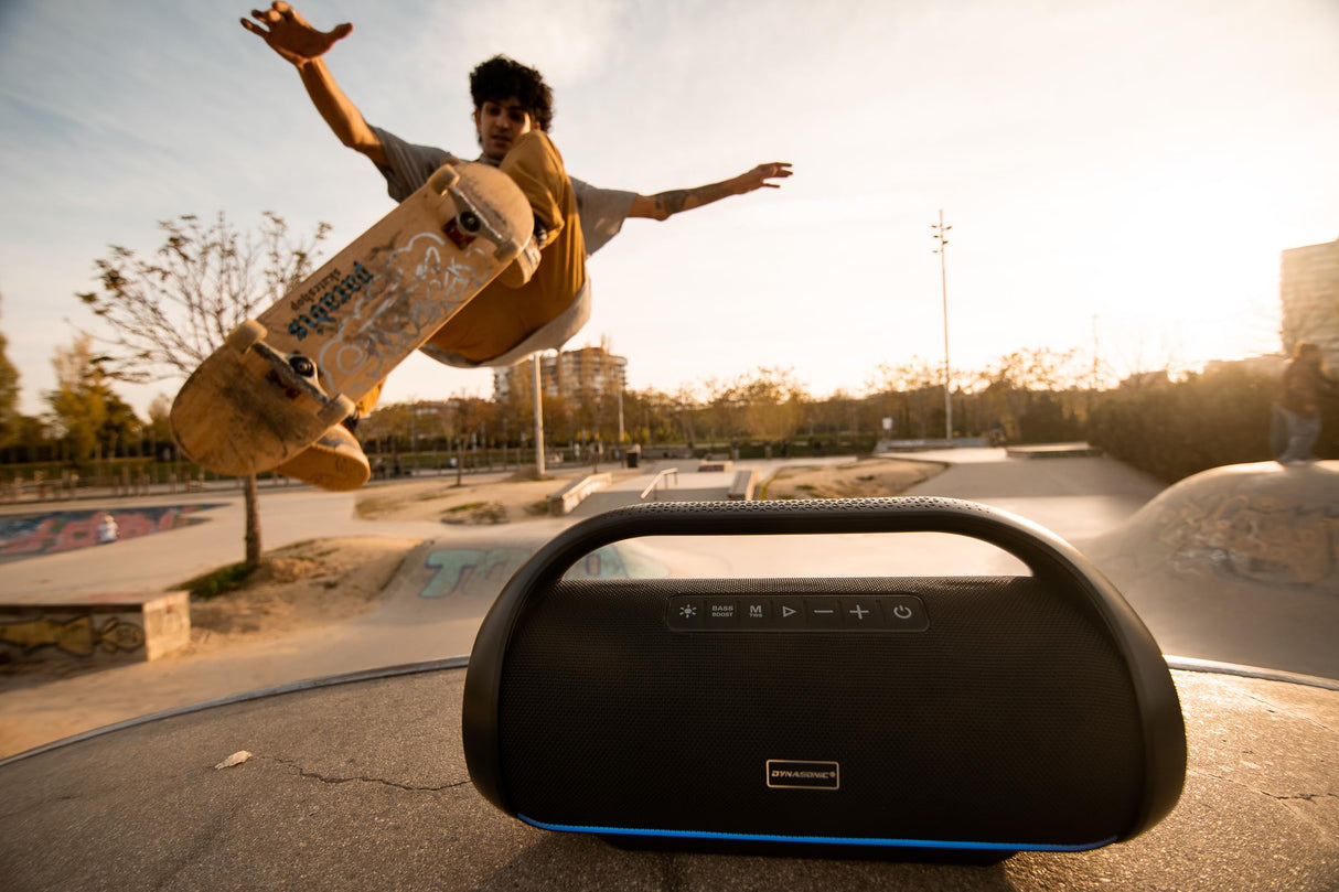 DYNASONIC S90 - Altavoz Bluetooth portatil IPX5 Waterproof. Altavoz Exterior inalambrico. Wireless Stereo. Reproductor de Sonido Potente. Micro-SD, USB.