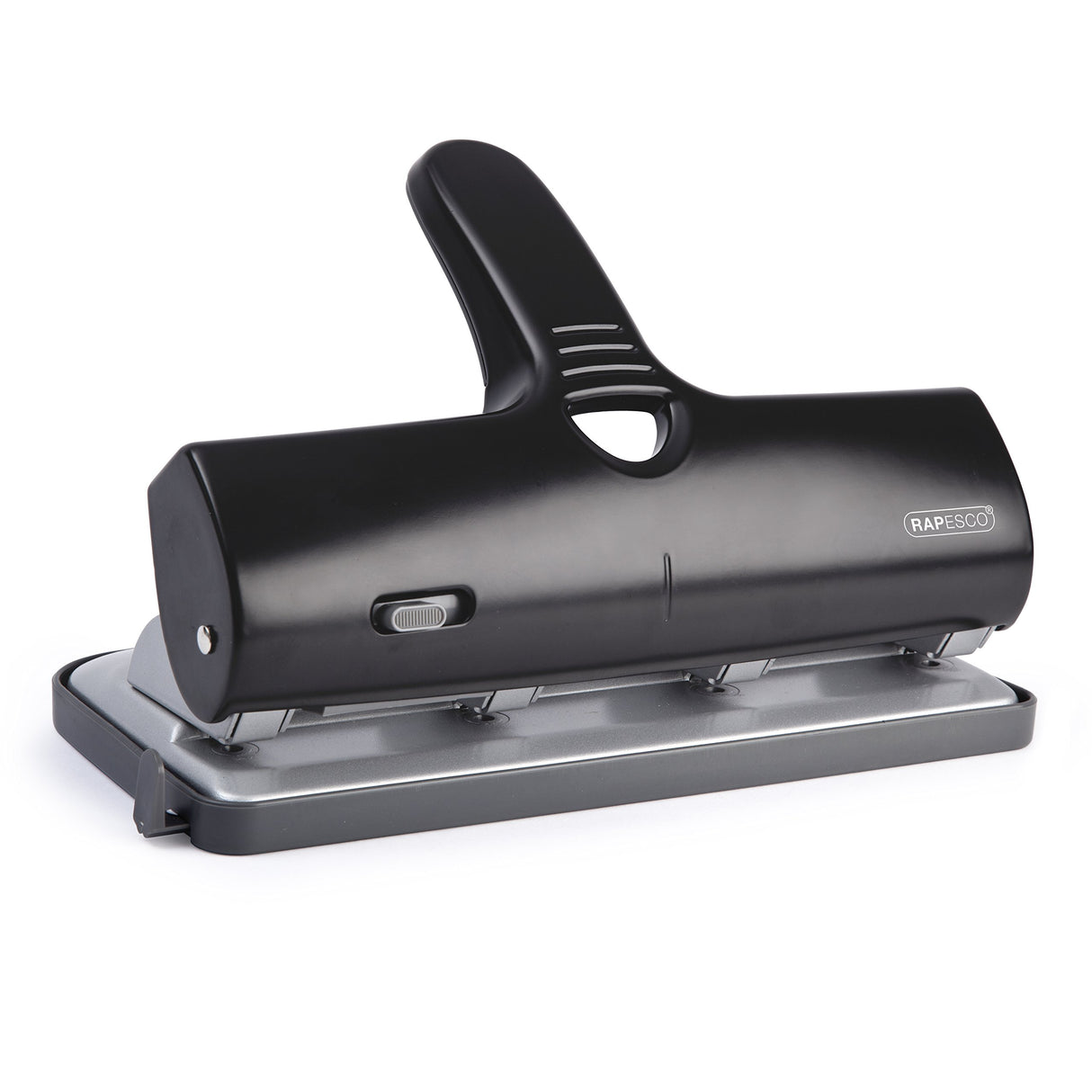 Rapesco 1293 Perforadora de 4 Agujeros de Gruesos ALU 40, Metal, 40 Hojas de Capacidad, Negro,