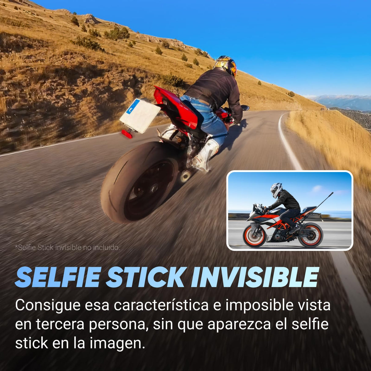 Insta360 X4 Paquete de Manillar Motero - Cámara de acción Impermeable 8K 360, Vídeo 4K Gran Angular, Efecto Selfie Stick Invisible, Protectores de Lente Extraíbles, 135 Min Batería, Edición IA