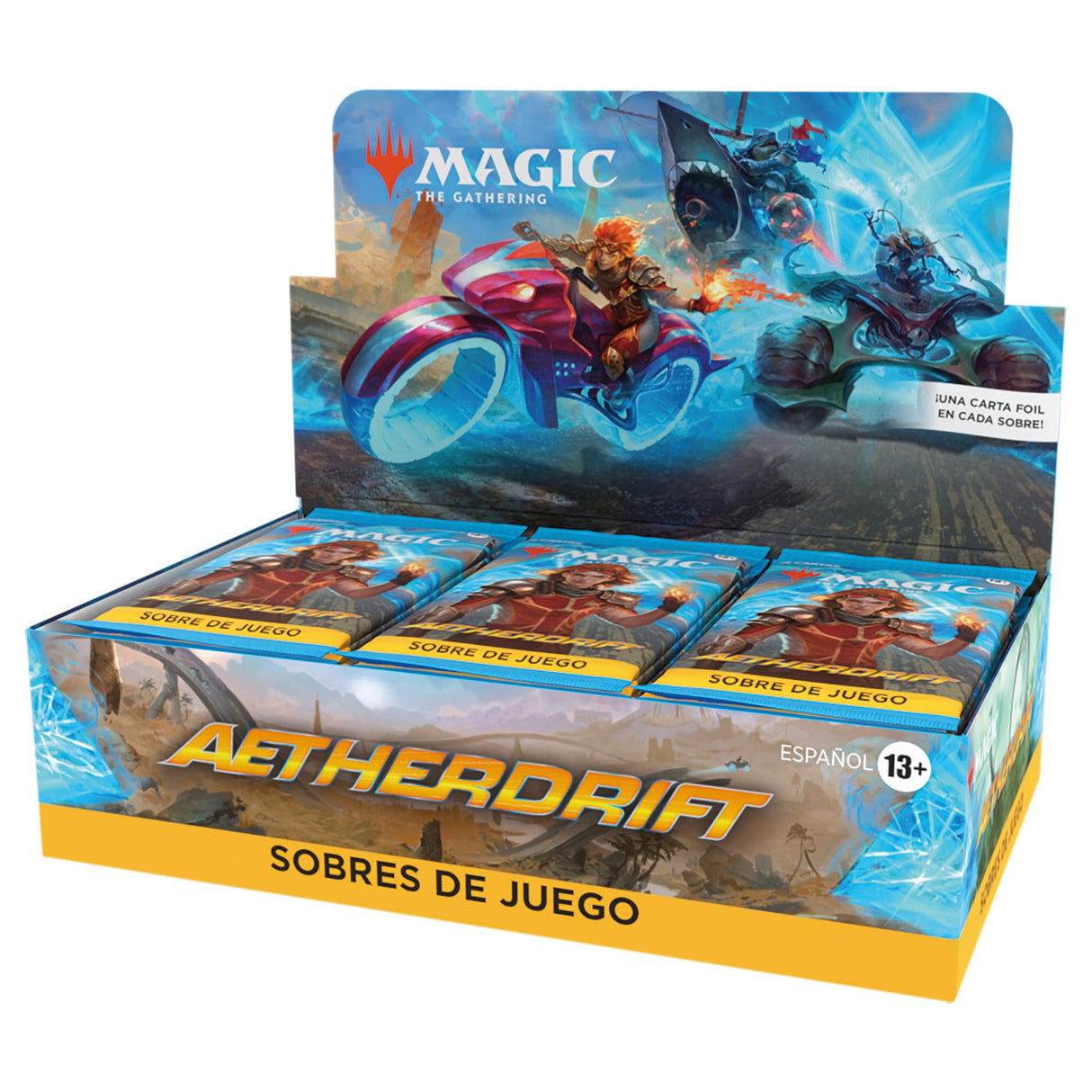 Caja de sobres de juego de Aetherdrift, de Magic: The Gathering (Versión en Español)