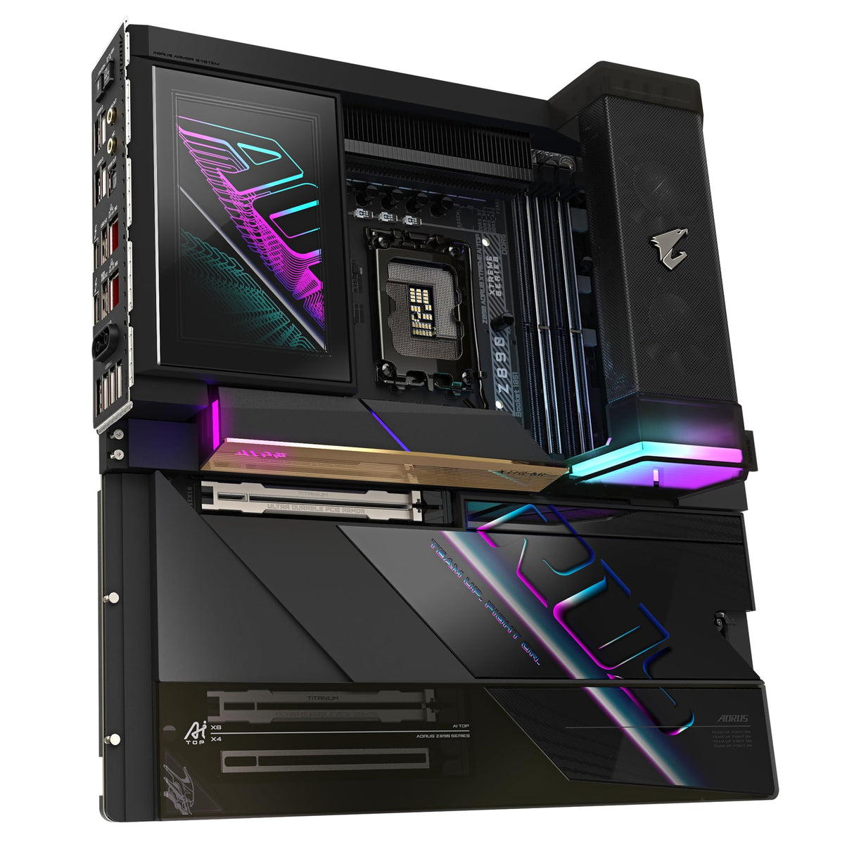 GIGABYTE Z890 AORUS Xtreme AI Top Placa Base - Compatible con CPUs Intel Core Ultra (Serie 2), VRM de 22+1+2 Fases, hasta 9500MHz DDR5 (OC), PCIe 5.0 M.2, Wi-Fi 7, Thunderbolt 5