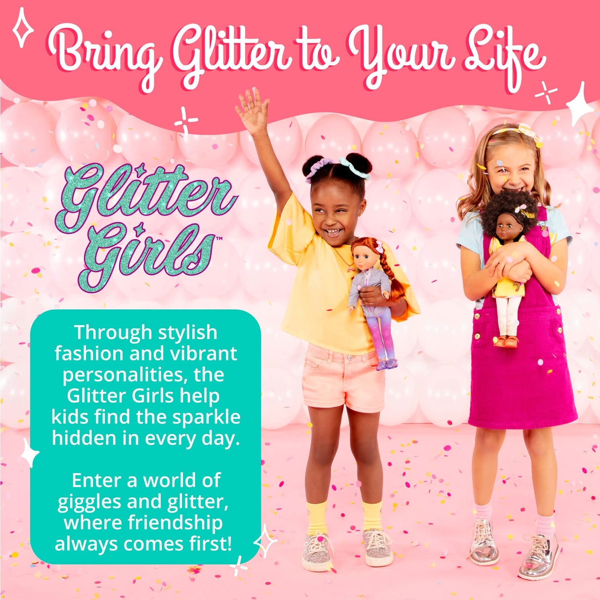 Glitter Girls - Milla & Milkyway, Establo - Muñeca de 14 pulgadas y set ecuestre - Pelo rubio y ojos azules, crin rubia - Muñeca, caballo, conjunto de establo - 3 años +