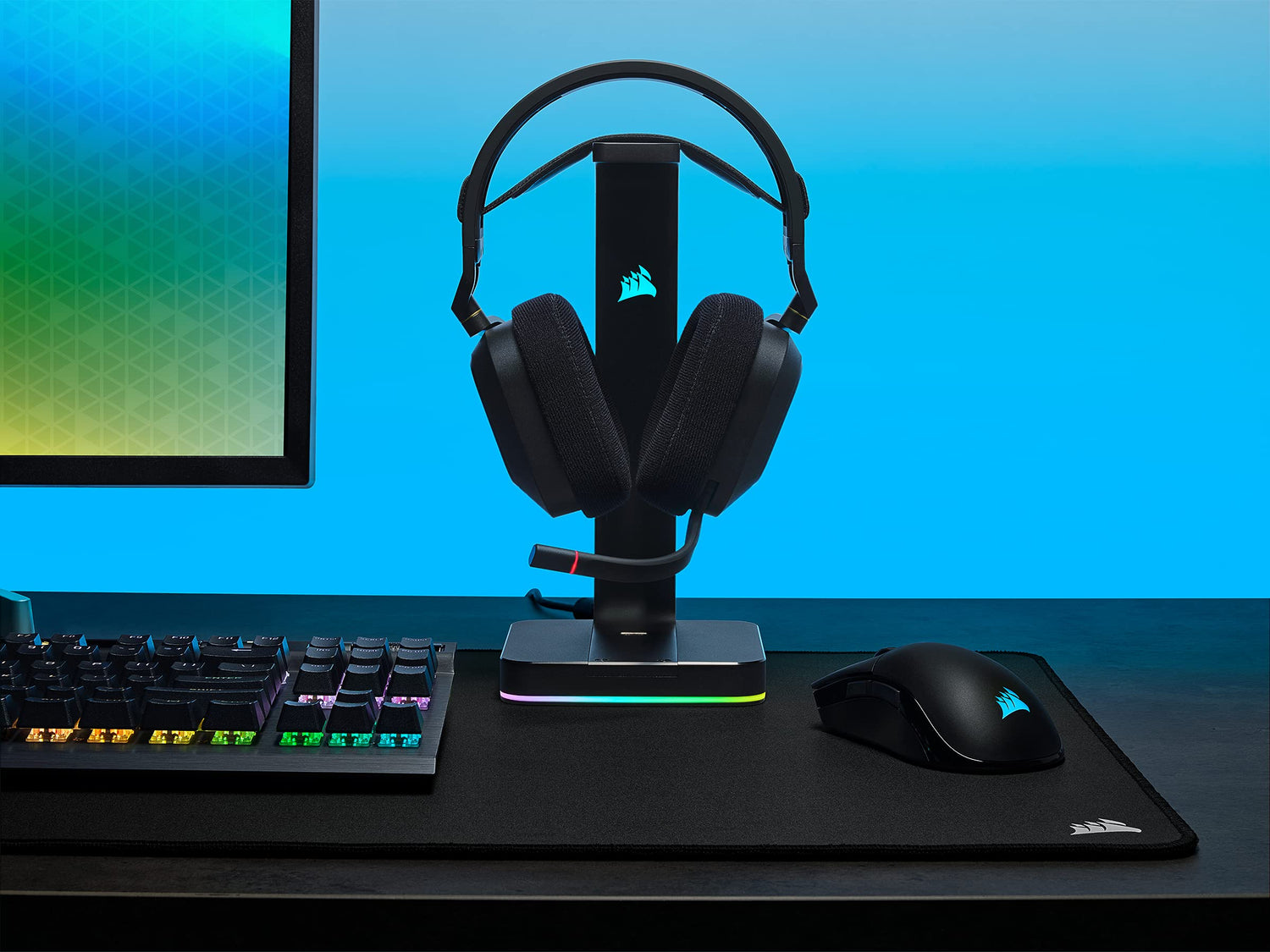 Corsair HS80 RGB WIRELESS Auriculares Inalámbricos para Juegos Multiplataforma RGB - Dolby Atmos - Micrófono Omnidireccional - Compatible con iCUE - PC, Mac, PS5, PS4 - Carbono