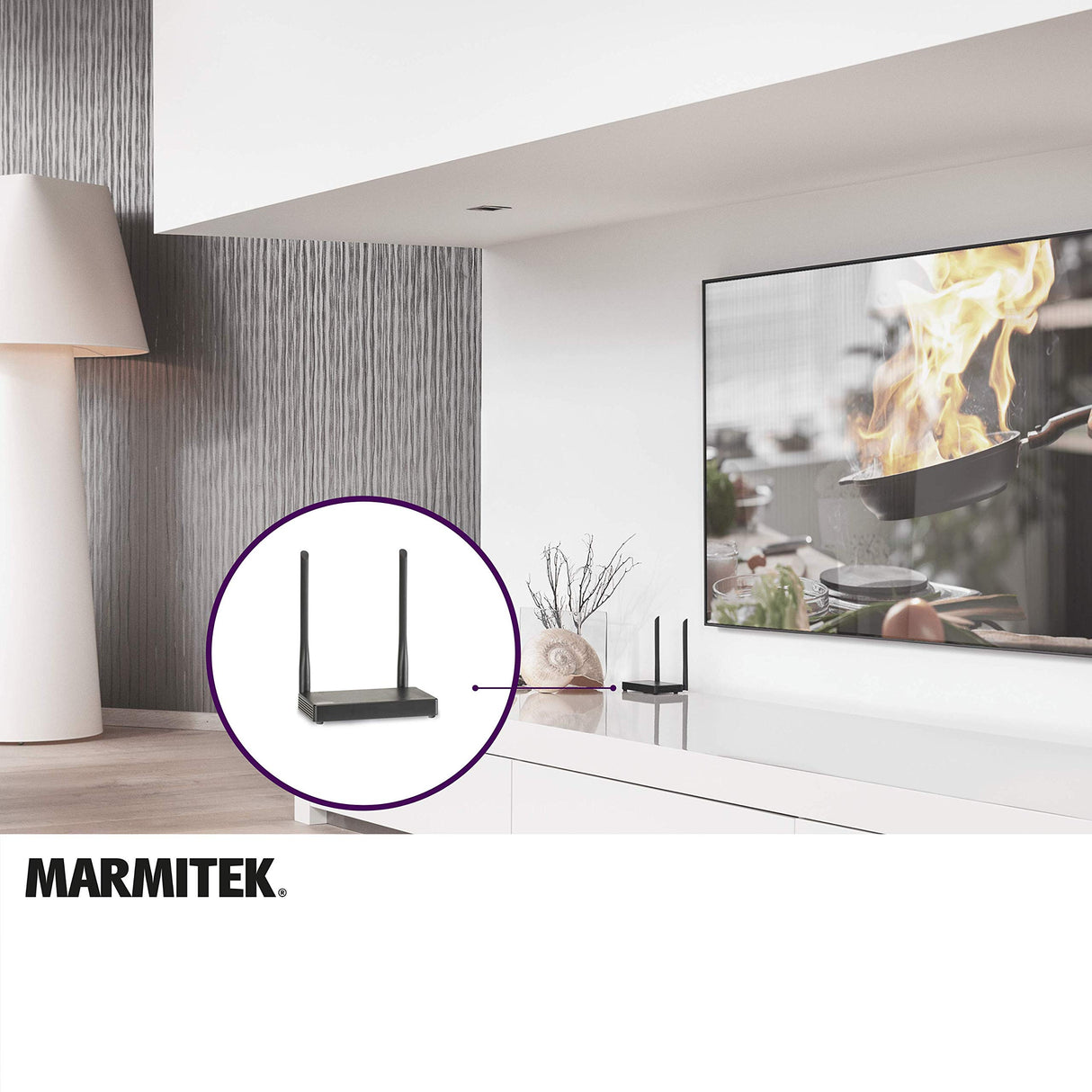 Marmitek Transmisor HDMI inalámbrico - TV Anywhere Wireless HD - Full HD de 1080p - Alcance de 50 Metros a través de Paredes y techos - Retorno de Infrarrojos - Transmisor HDMI -Soporte USB